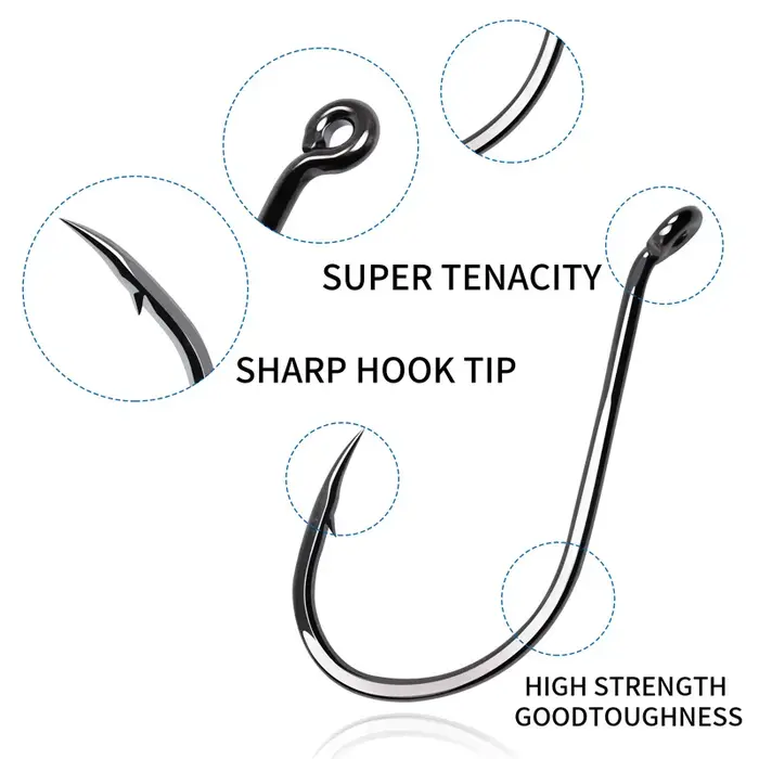 ZYZHE 3~15 pièces Hameçons de pêche à bec de pieuvre en acier à haute teneur en carbone, pour la pêc