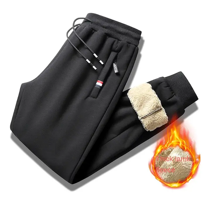 Pantalon jogging chasse hiver en laine d'agneau épaissi - Chaud et confortable pour activités outdoor