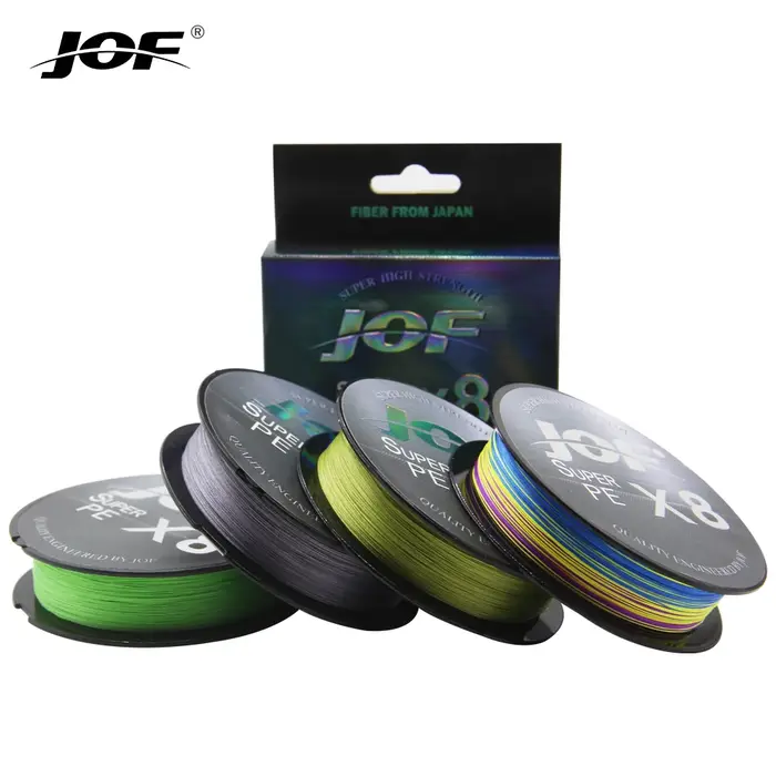 JOF pêche tressé ligne de pêche 300M 150M 8 brins Multifilamento 0.14mm - 0.50mm pour la pêche à la 