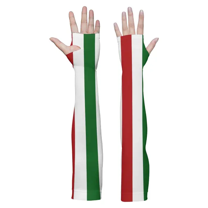 Manches de protection imprimées drapeau italien, antidérapantes et respectueuses de la peau, pour la