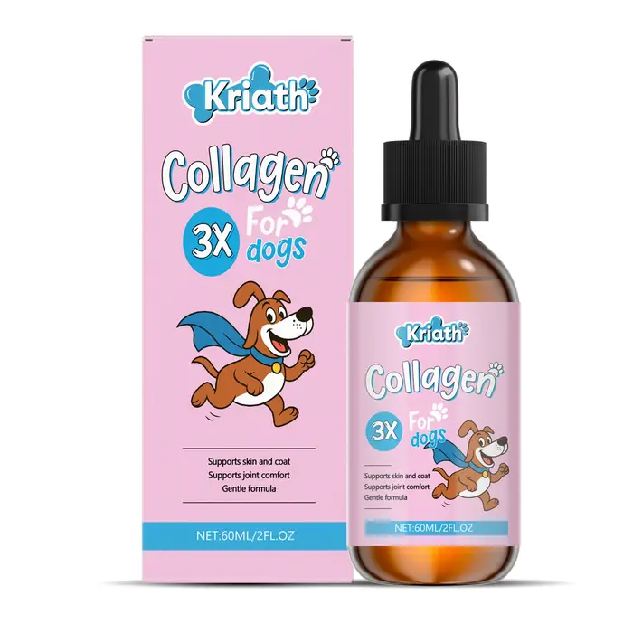 Gouttes pour chiens 60 ml, complément de soin doux pour maintenir un pelage et une peau sains, goutt