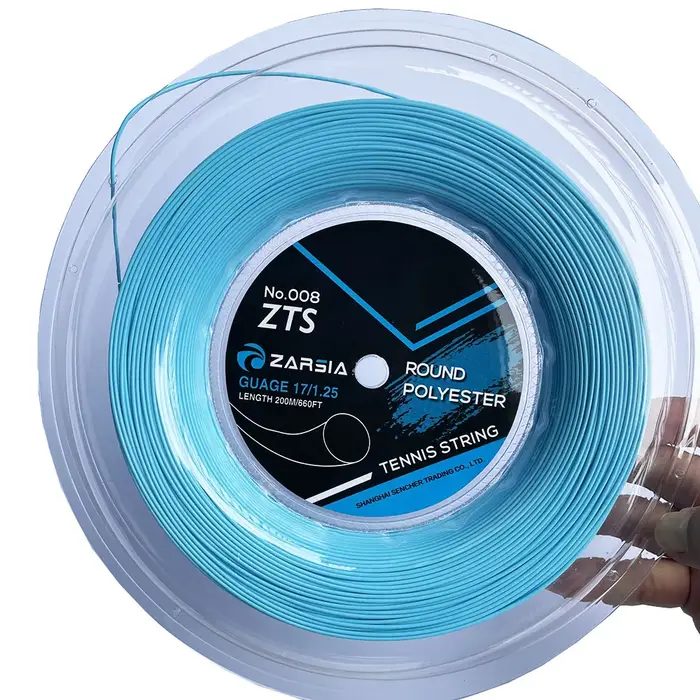 1 grande bobine ZARSIA 4G corde de raquette de Tennis en Polyester 1.25MM cordes de Tennis rondes li