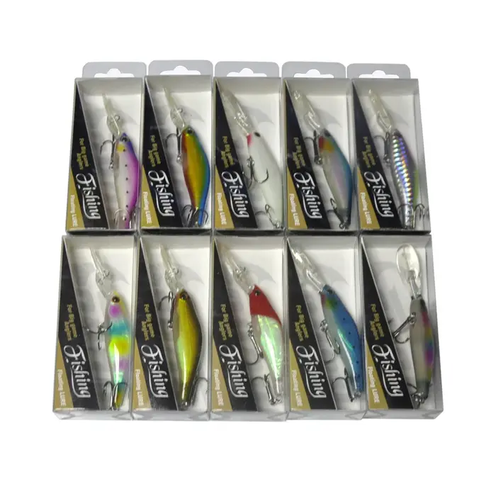Lot de leurres ménés durs multicolores, matériel de pêche VIP, Popper, 6.5cm, 7cm, 8cm, 9cm, 11cm, 5