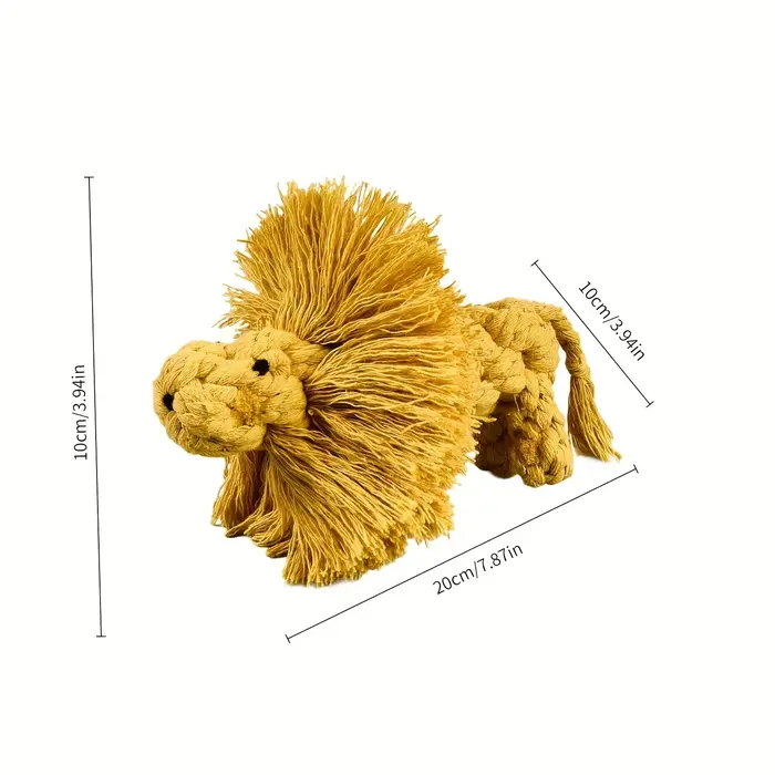 Jouet à mâcher en forme de lion pour chien - Pack individuel, non toxique et durable, sûr pour les s