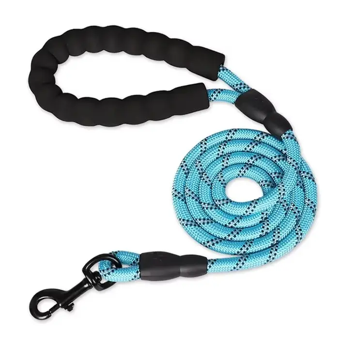 Laisse réfléchissante pour chien avec poignée rembourrée confortable - Corde de traction double très