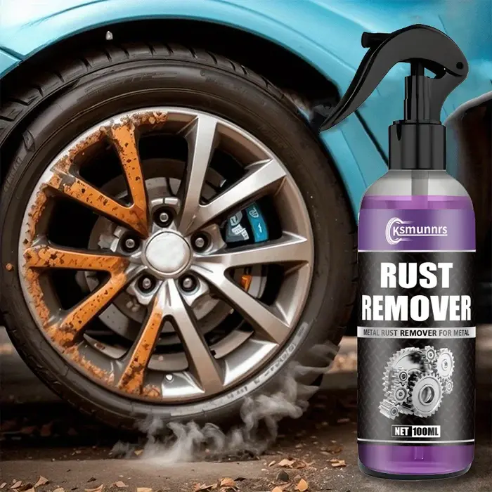 Spray décapant de rouille multi-usages |   Élimination puissante de la rouille et des dépôts de fer, idéal pour la peinture chromée et l'entretien automobile
