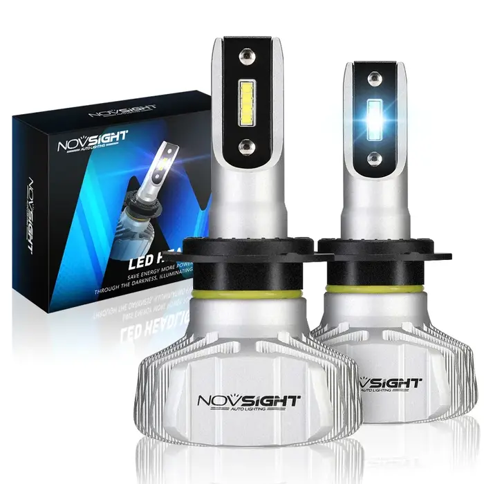 NOVSIGHT phare de voiture H4 faisceau Hi/Lo LED H7 H1 H8 H9 H11 9005 9006 50W 10000lm 6500K phares a