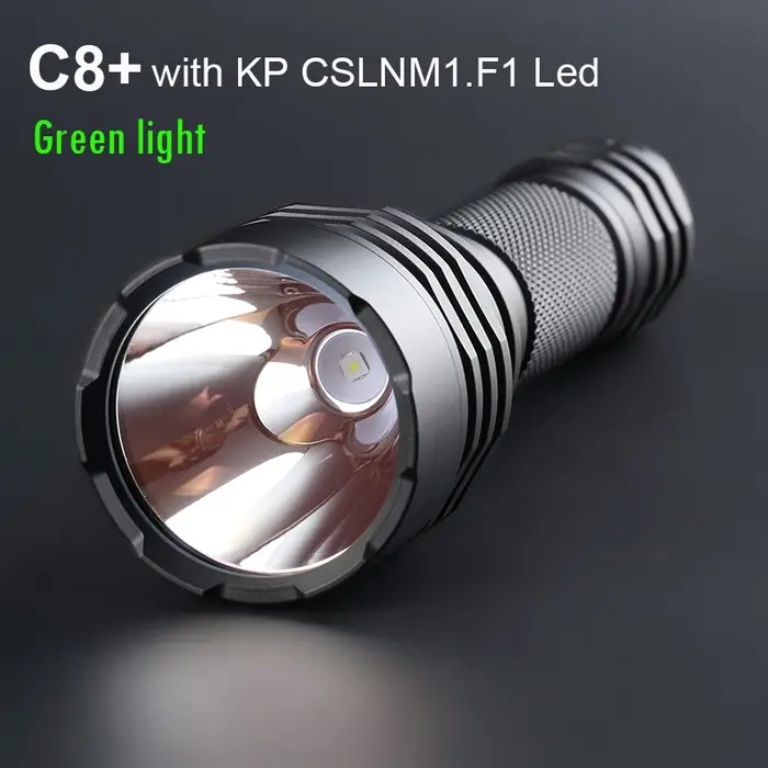 Convoi C8 Plus avec KP CSLNM1.F1 lampe torche à lumière verte EDC Linterna Led 18650 Latarka puissan