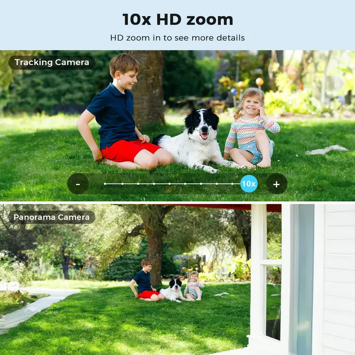 Caméra PTZ wifi 8K 15MP zoom 10x extérieure - Vision nocturne 35m détection humaine surveillance IP sécurité