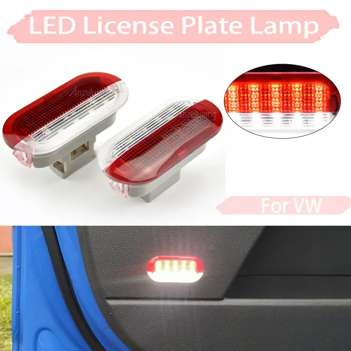 2 feux d'avertissement de porte Led, lampe de bienvenue de courtoisie intérieure pour VW Golf MK3 MK
