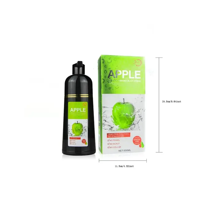 Shampoing colorant pour cheveux à base d'extrait de fruits sans ammoniaque, coloration naturelle des