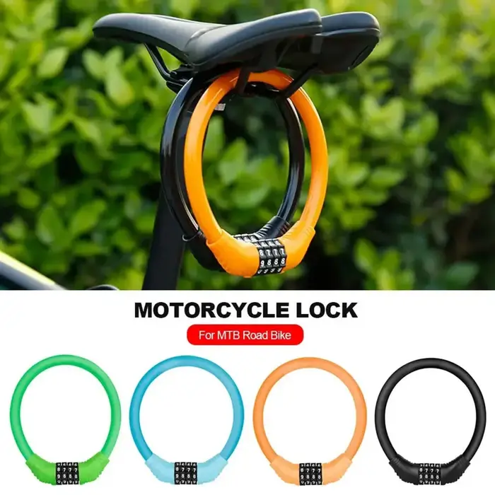 Serrure antivol pour câble de vélo à code numérique personnalisable en acier inoxydable pour vélos occasions quotidiennes et cadeaux pour cyclistes
