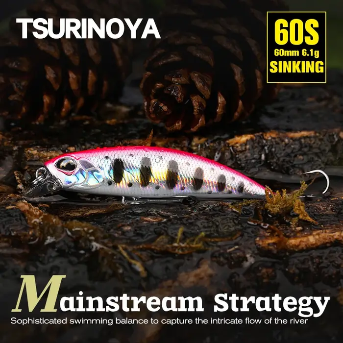 TSURINOYA 60S leurre de pêche méné coulant DW67 60mm 6.1g appât dur artificiel brochet bar truite Je