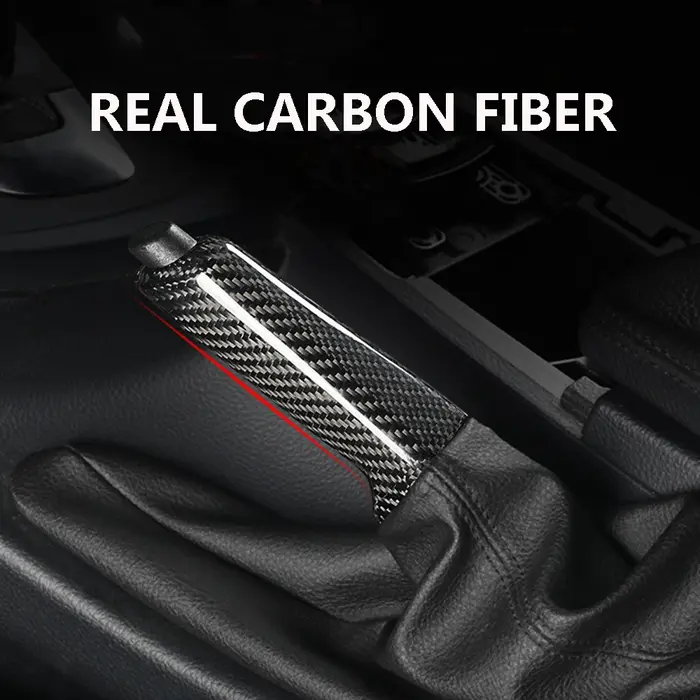 Poignées de frein à main universelles en fibre de carbone véritable pour BMW E46, E90, E92, E60, E39