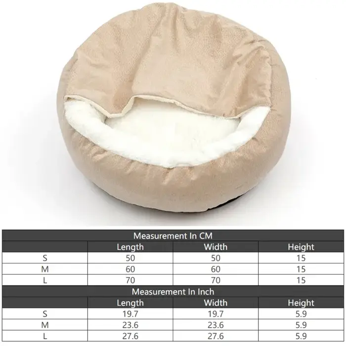 Lit orthopédique pour chien avec couverture à capuche, chaud, imperméable, résistant à la saleté, po