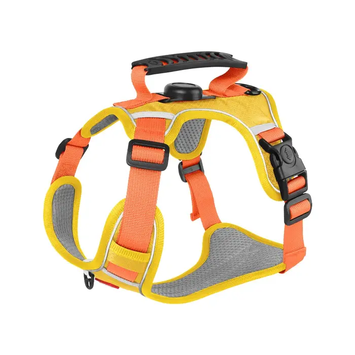 Harnais réfléchissant pour chien avec support Airtag, gilet Anti-perte pour animaux de compagnie, su