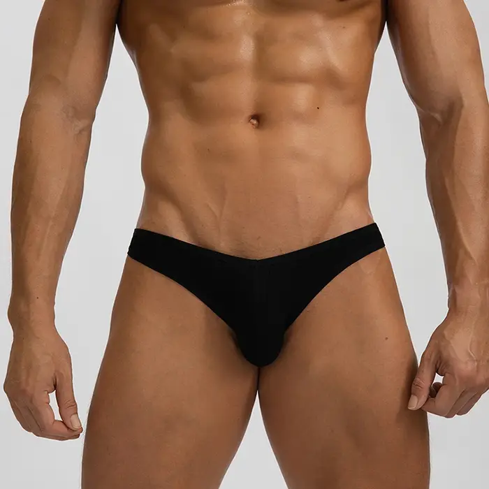 Mode homme sous-vêtements slips U renflement grande poche sous-vêtements sans couture taille moyenne