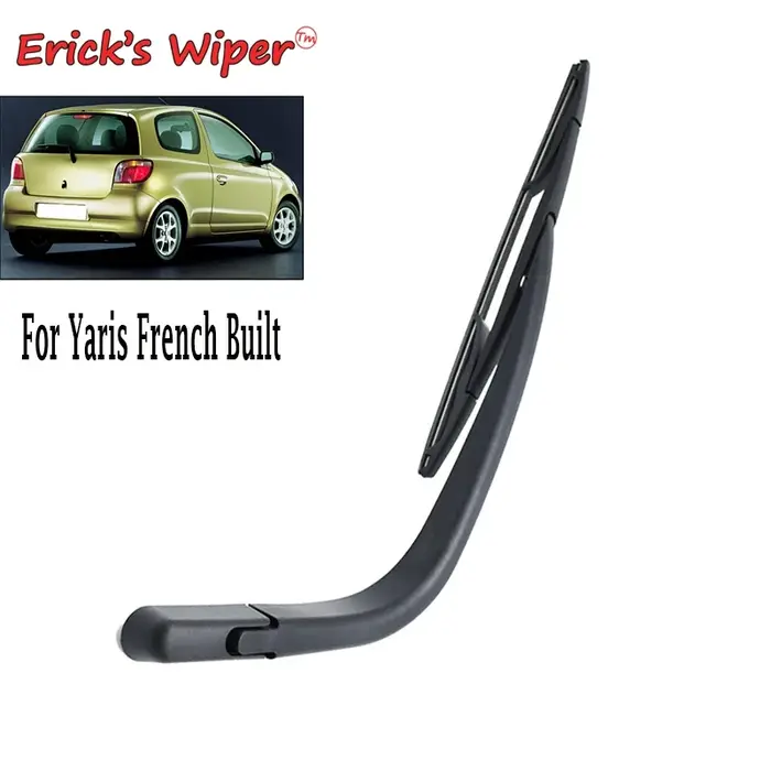 Erick's Wiper-Kit de balais et bras d'essuie-glace arrière pour Toyota Yadditif, pare-brise de const