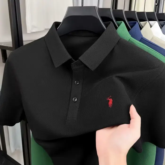 Polo d'été premium pour homme 2026, séchage rapide, respirant, décontracté, mode affaires, sport, manches courtes, vêtements pour homme