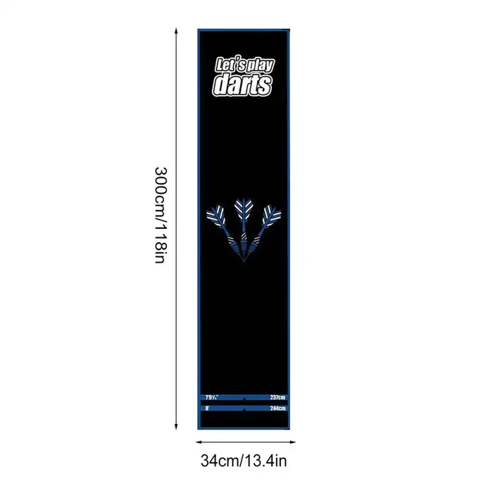 Tapis de jeu de fléchettes pour sol, protection de sol portable avec ligne de lancer pour salle de j