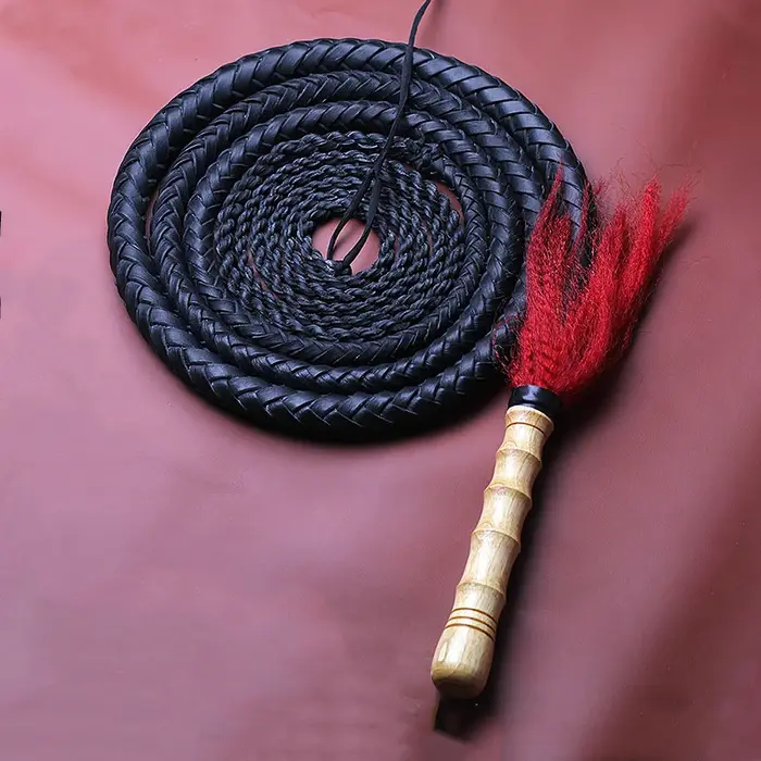 Wushu-Fouet de Kung Fu en cuir de vachette véritable, fouet de fitness, fouet de troupeau de contrib