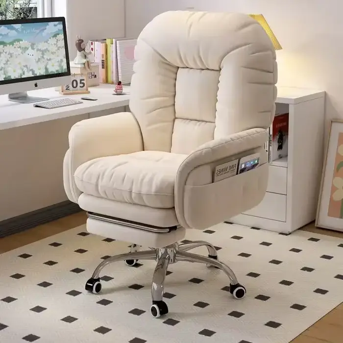 Chaise d'ordinateur inclinable, confortable, sédentaire, bureau, dortoir, chambre à coucher, canapé 