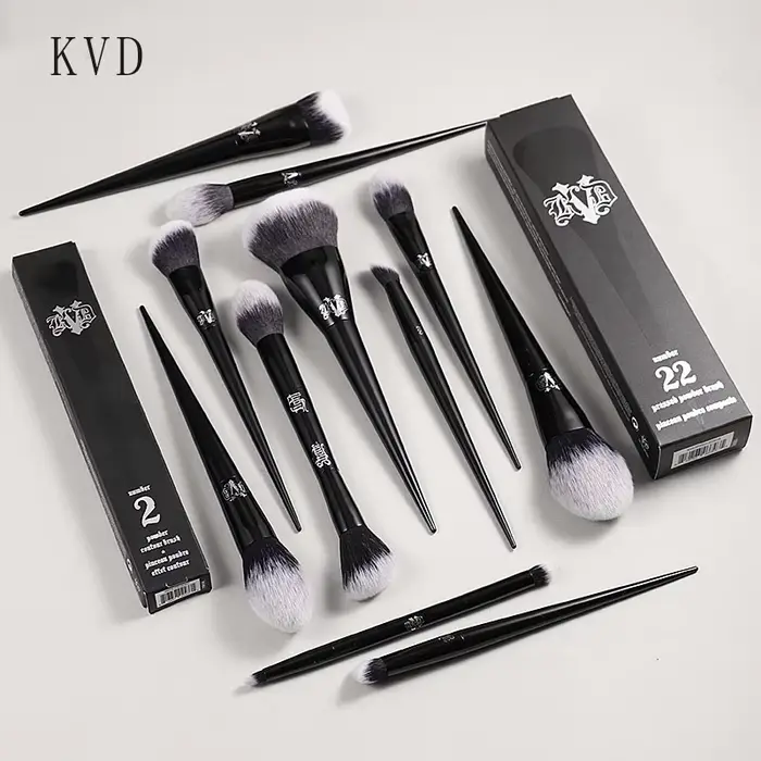 Kat Von D ensemble de pinceaux de maquillage et Kit fond de teint Blush surbrillance correcteur poud