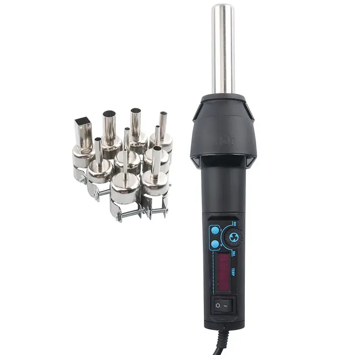 Station de dessoudage de pistolet à air chaud électronique réglable LCD rapide 650W IC SMD BGA + bus