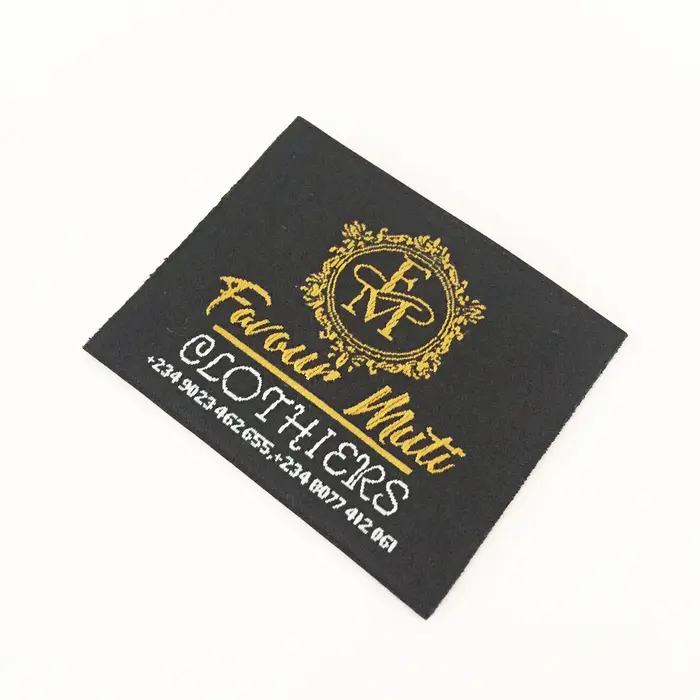 Accessoires pour vêtements, Logo personnalisé, étiquettes tissées, bon marché, pour vêtements