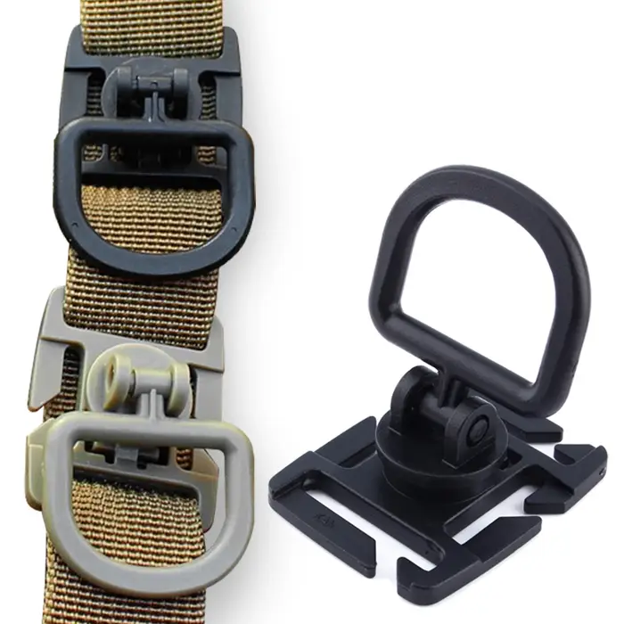 Clips d'anneau en D rotatif à 360 degrés, accessoires de sac tactique pour fixation de sangle MOLLE,