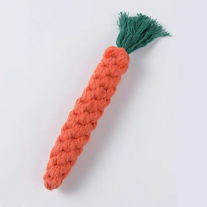 Corde chaude noeud meulage des dents résistant à la main tissé corde en coton animal petits et moyen