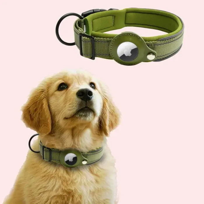 Collier pour chien AirTag collier pour chien réfléchissant colliers pour chien rembourrés étui de su