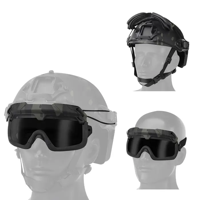 Lunettes de protection anti-UV multifonctions - Adaptables au casque pour chasse, airsoft et sports outdoor
