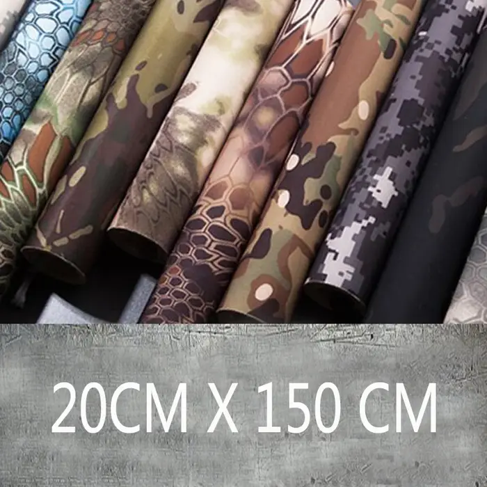 Ruban camouflage tactique adhésif élastique 20x150cm pour équipement de chasse et airsoft