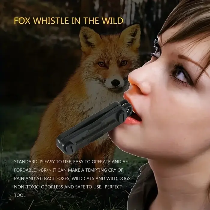 Sifflet Fox Blaster noir appel renard prédateur - Outil chasse nocturne lapin gibier