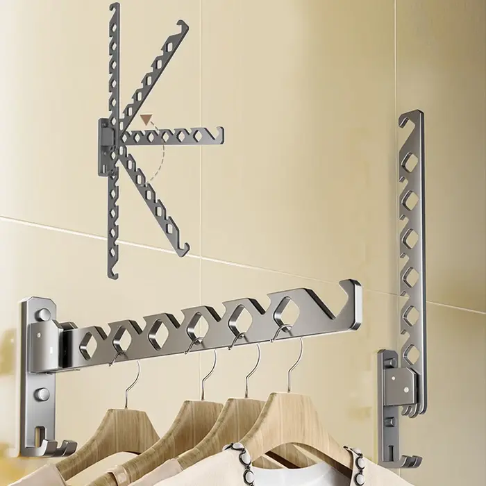 Cintre Mural pour vaccage de Vêtements, Angle Réglable Pliable, T1