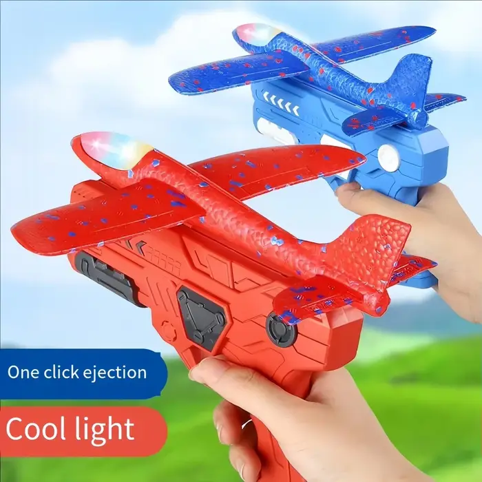 Lanceur de pistolet d'avion en mousse, jouet d'extérieur populaire pour garçon, jeu de catapulte de 