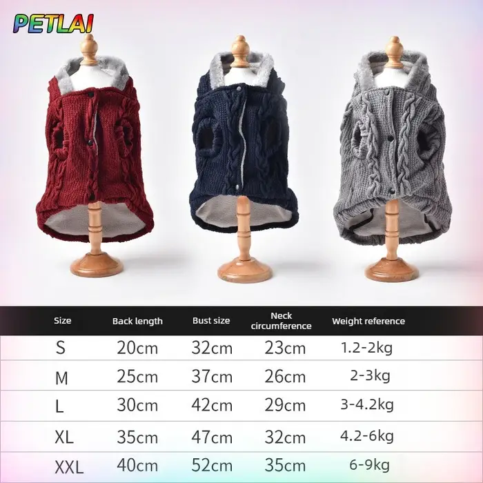 Manteau en coton pour chien