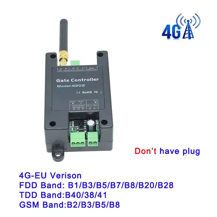 Ouvre-porte télécommandé GSM 4G SMS, interrupteur marche/arrêt à relais unique G202 pour ouvre-porte