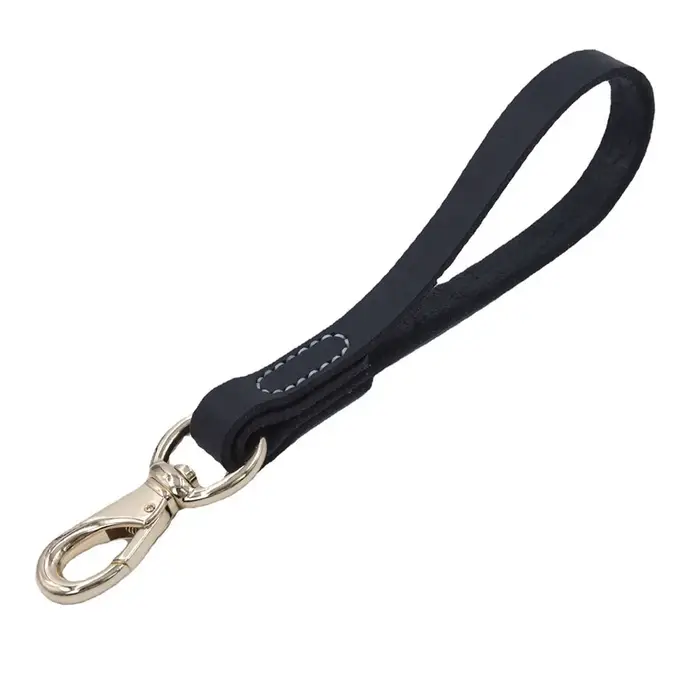 Laisse de chien courte en cuir véritable souple avec crochet en métal doré, laisse d'entraînement, l