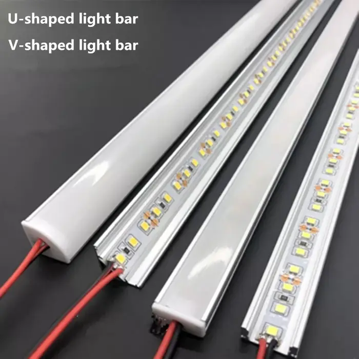 1-10 pièces LED bande rigide DC12V 50CM 20 pouces SMD5730 36LED s en forme de U/V plat LED canal en 