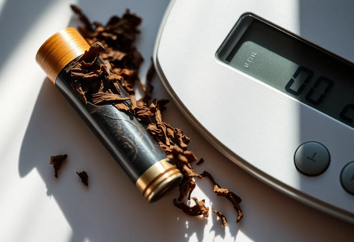 Un chargeur de cigarette électronique avec du tabac