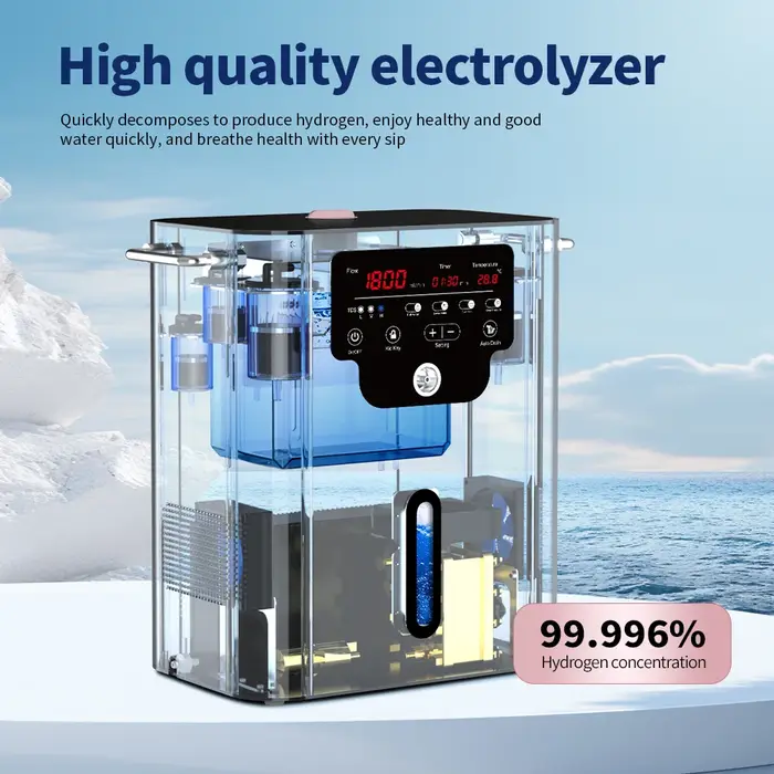 Machine de thérapie par inhalation d'hydrogène rose gold pour traitement des maladies neurodégénératives et entretien de la peau