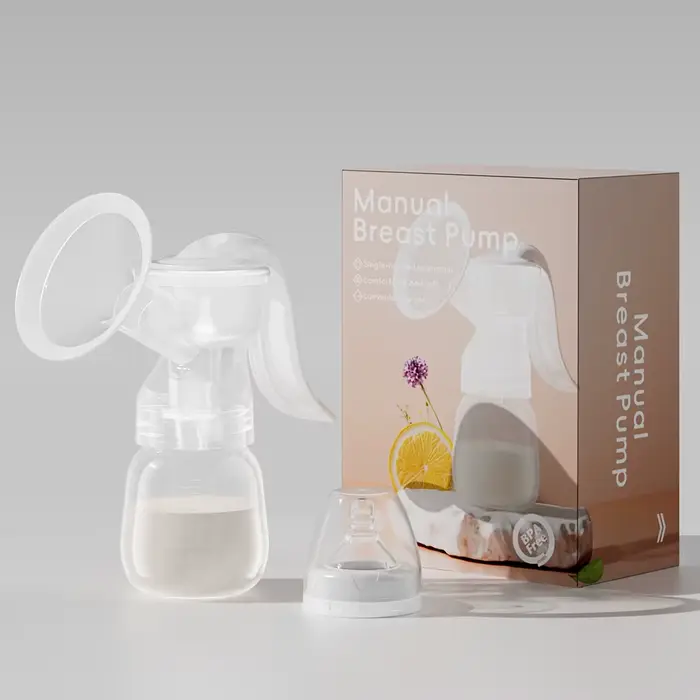 Ensemble de tire-lait manuel sans BPA avec système de pompe à piston – comprend une bouteille et une