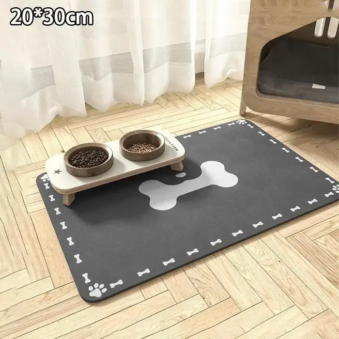 【D】Tapis de sol en boue de diatomées pour animaux de compagnie, pour la nourriture en bol, absorptio