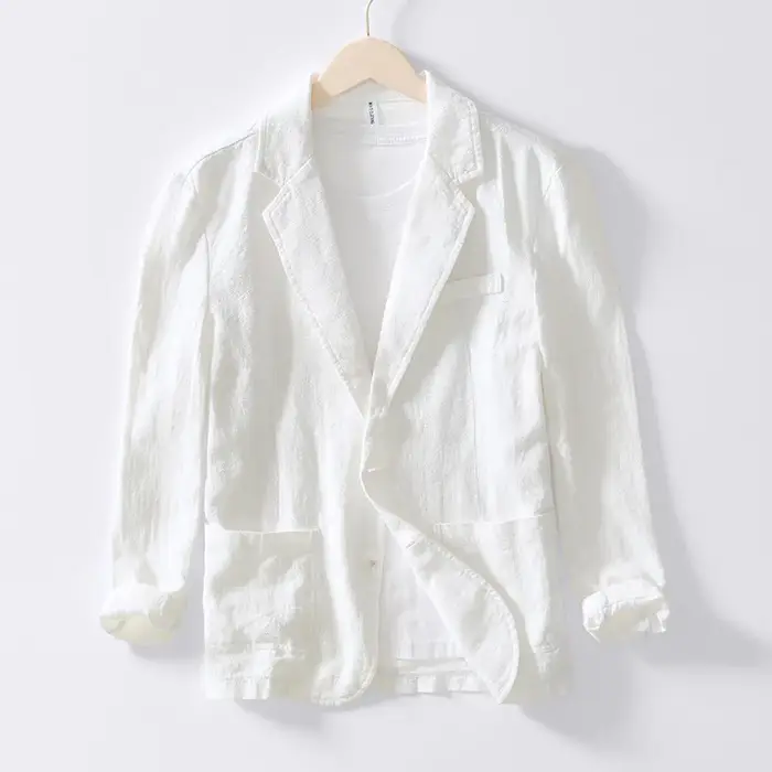 Blazer Homme Tendance en 70% Chanvre et 30% Coton – Léger, Respirant, Idéal pour l'Été, les Voyages 