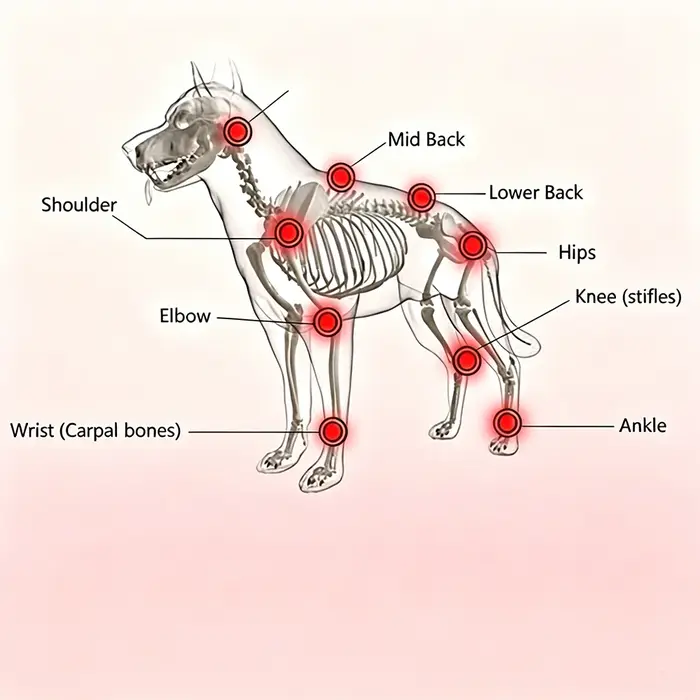 Appareil de physiothérapie à LED pour chiens soulagement douleur rouges infrarouges soins vétérinaires occasions spéciales