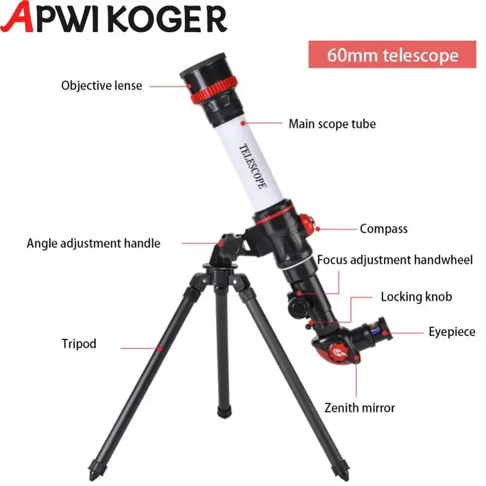 Télescope astronomique professionnel portable HD - Observation lune et planètes cadeau enfants astronomie