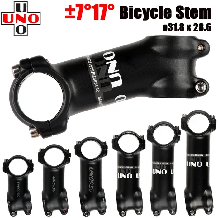 UNO – tige de vélo de montagne ultralégère 7 17 degrés, 31.8mm 60/70/80/90/100/110/120/130mm, pièces