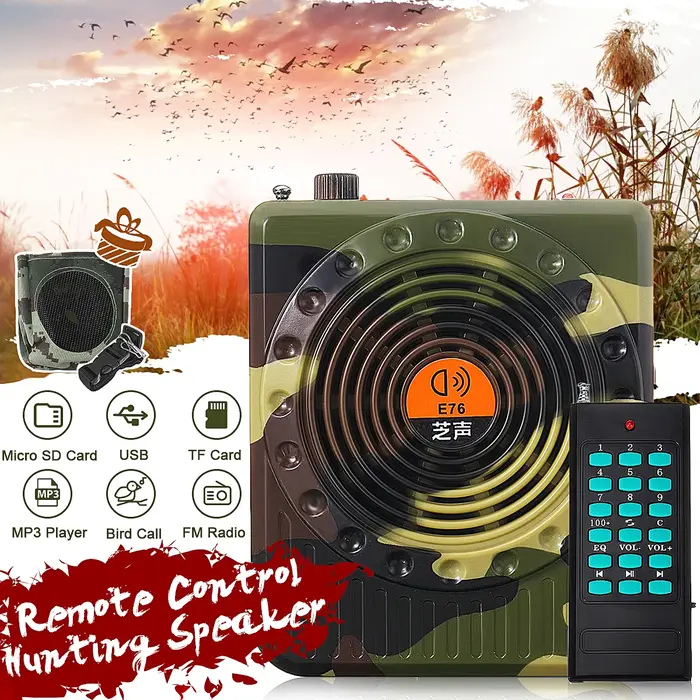 Amplificateur son professionnel télécommandé pour appel - Haut-parleur appât chasse prise EU